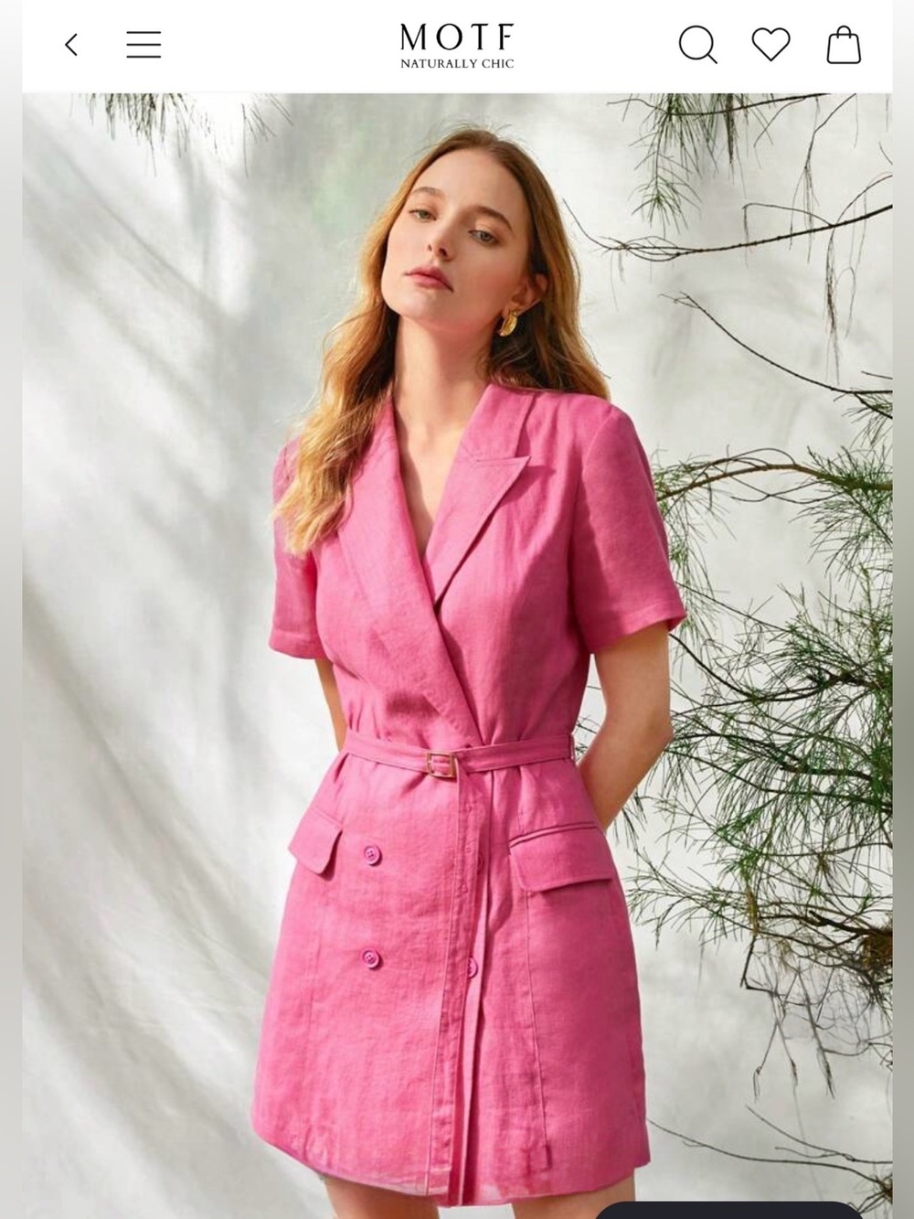 MOTF Linen Tailored Dress XS